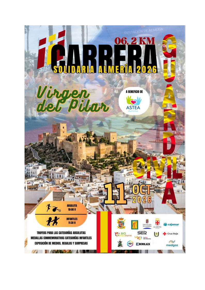 III CARRERA SOLIDARIA GUARDIA CIVIL "VIRGEN DEL PILAR" GUARDIA CIVIL EN ALMER�A 2026
